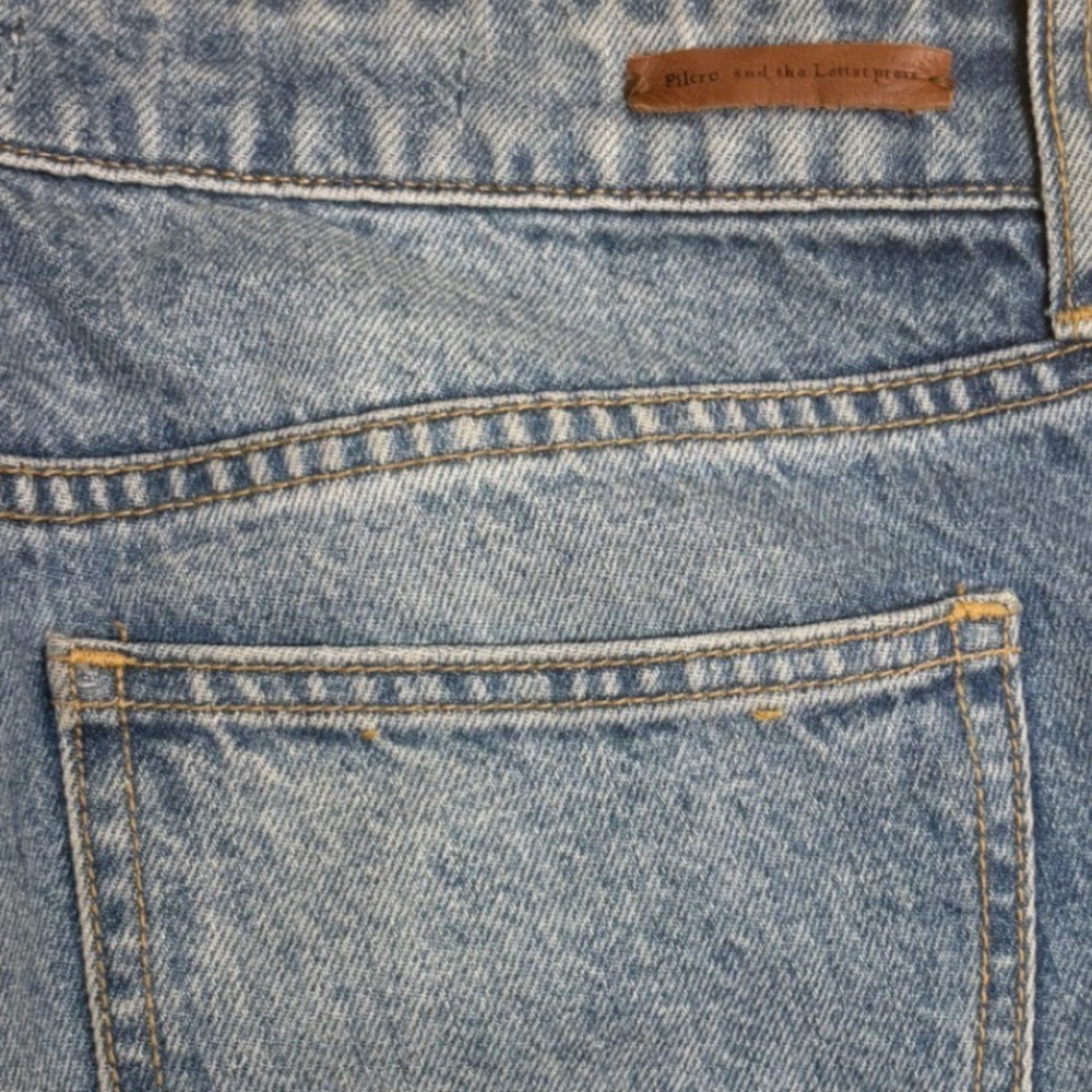 Pilcro and the Letterpress Hyphen Fringe Hem Jeans Blue Denim 27 Anthropologie - Picture 9 of 9